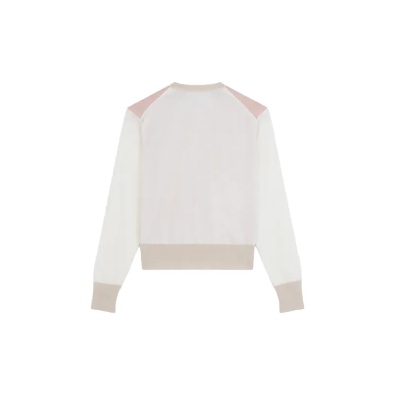 Maison Kitsune Baby Fox Patch Color Block Jumper-1