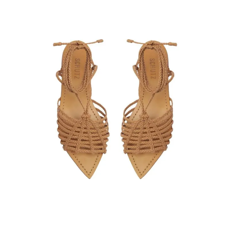 Schutz Adele Roman Sandals Women's Umber-4