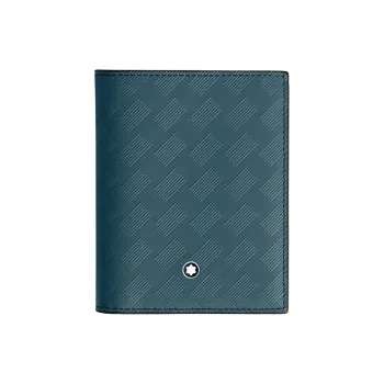 MONTBLANC Cow Leather Wallet Men's Blue