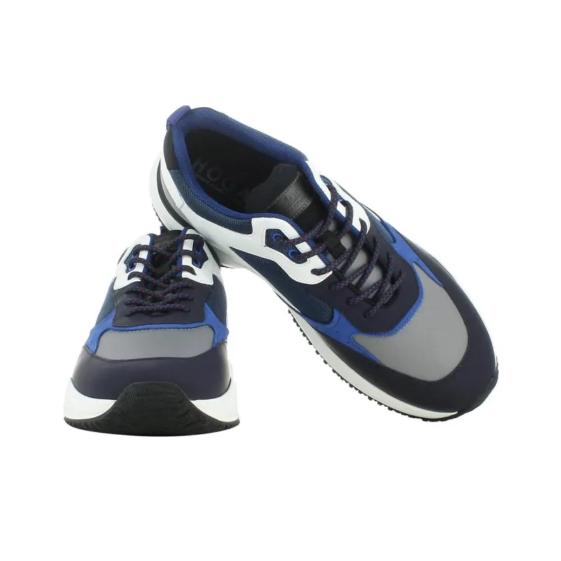 HOGAN Interaction Cushioned Anti-Slip And Wear-Resistant Lightweight Low-Top Casual Shoes Men's Blue-2