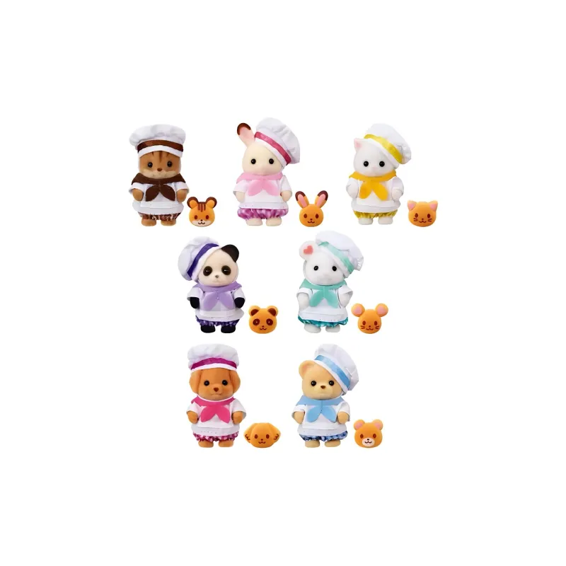 Sylvanian Families Bakery Chef Baby Dolls Plush Doll Small Size Tall-1