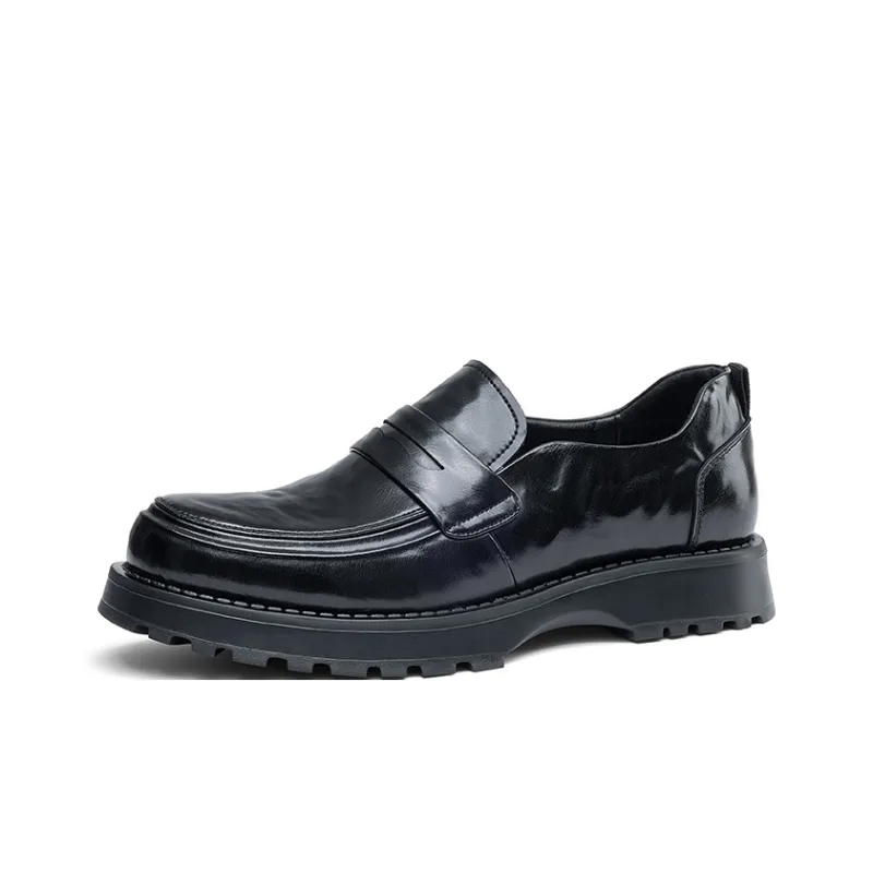 JOSINY Commute Business, Casual Abrasion Resistant, Loafers, Low Top Men's Black-0