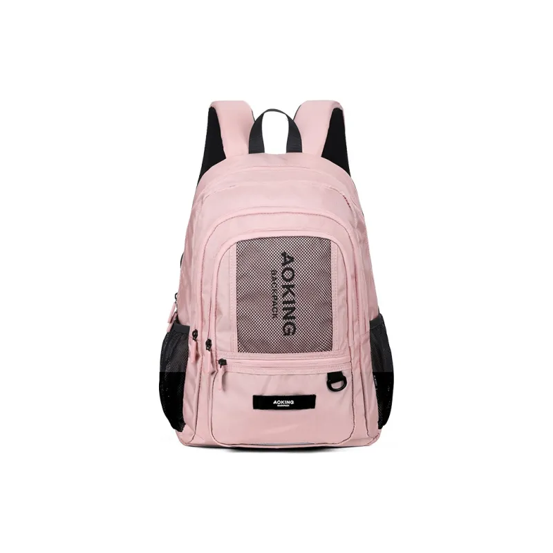 AOKING AK Polyester Versatile Casual Backpack Regular Unisex Black/Pink/Purple/Khaki-7