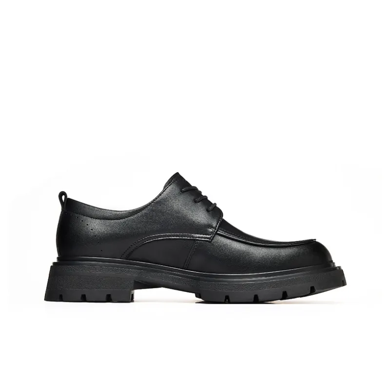 FAIRWHALE Dress Shoes Men Low Top Black/Brown-4
