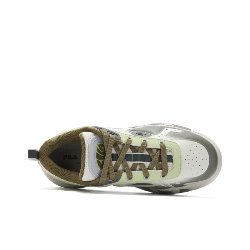 FILA MELT Anti Slip Wear Resistant Low Top Skateboard Shoes Men's Gray Green-1