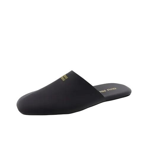 MIU MIU Wrap-toe Slippers Women's Black