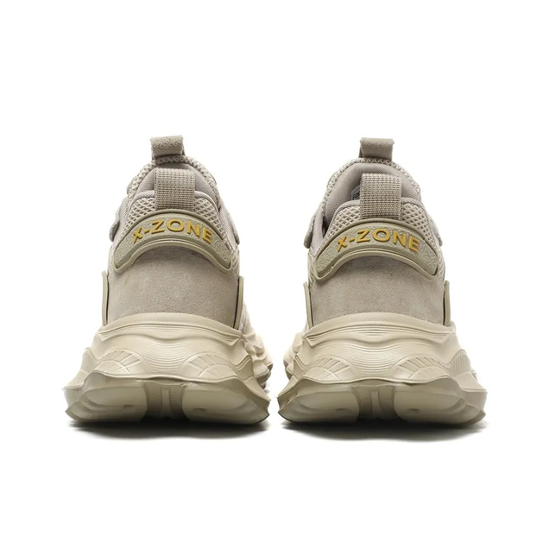 X-ZONE Breathable Impact-Resistant Lightweight Height Increasing Low-Top Chunky Sneakers Men's-4