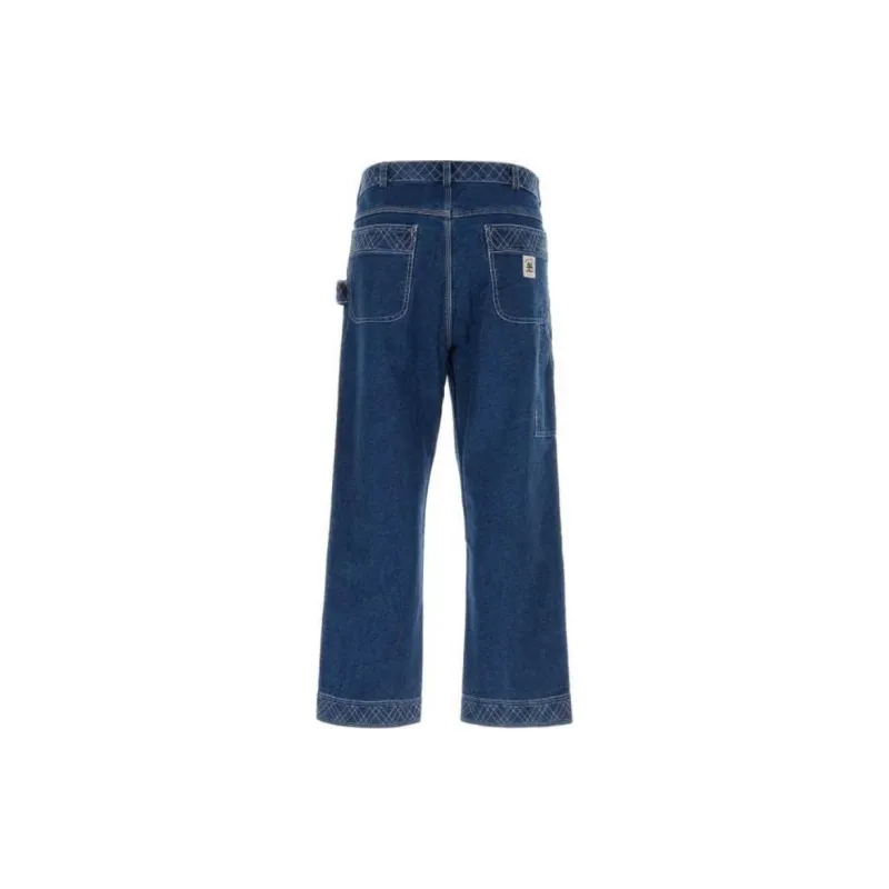 BODE Embroidered Denim Knolly Brook Trouser-1