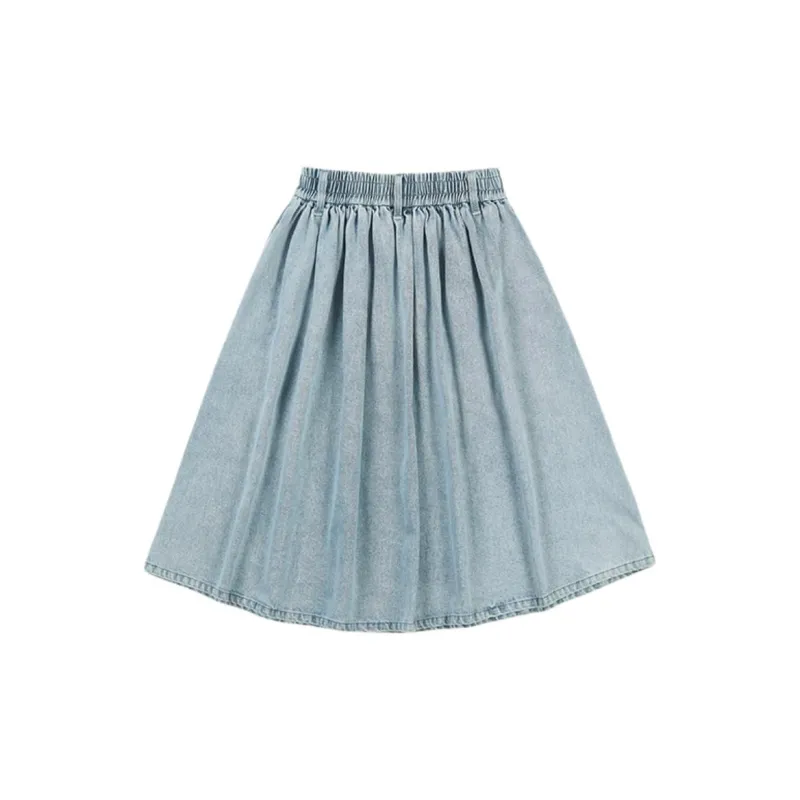 GOOD BAI Denim Long Skirts Women's Blue-1