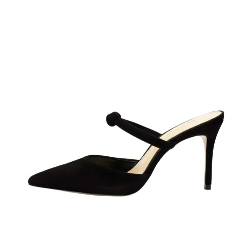 Schutz Closed Toe Slippers 8.4cm Women's Black