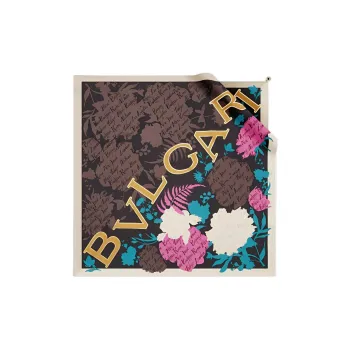 BVLGARI Silk Silk Scarves Women's Umber
