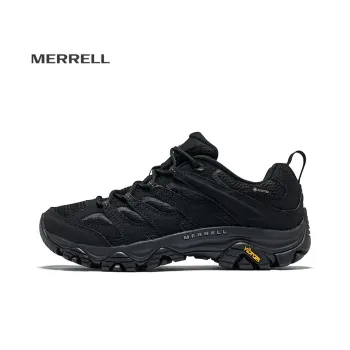 MERRELL MOAB 3 Cushioned Slip Resistant Water Resistant Low Top Trekking Shoes Men's Black