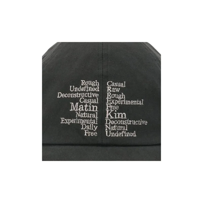 MATIN KIM Cotton Baseball Caps Unisex Gray-2