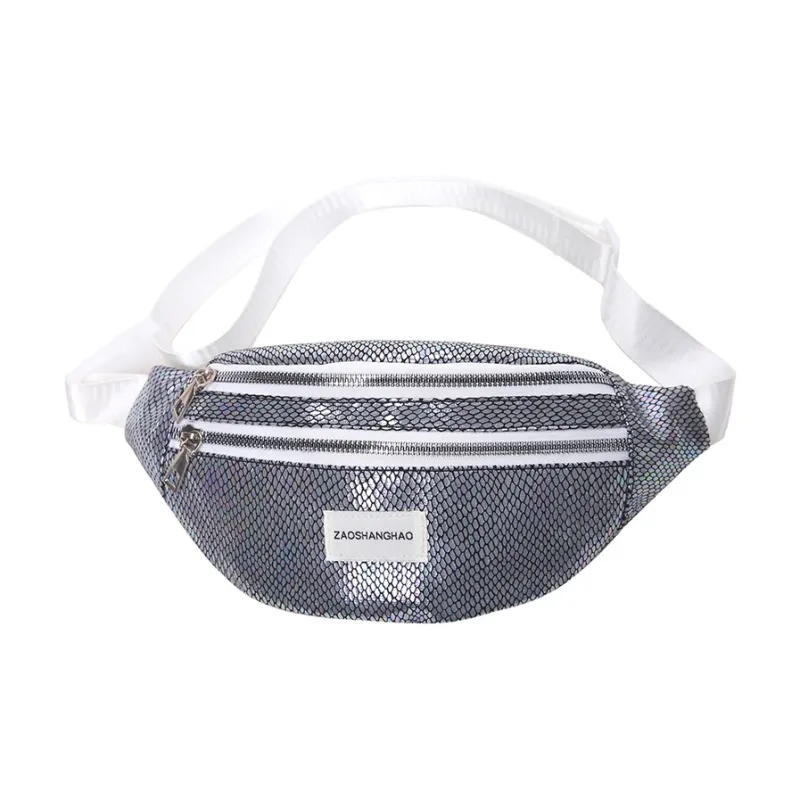 MOK Nylon Sling Bag Unisex White/Black/Violet/Pink-4