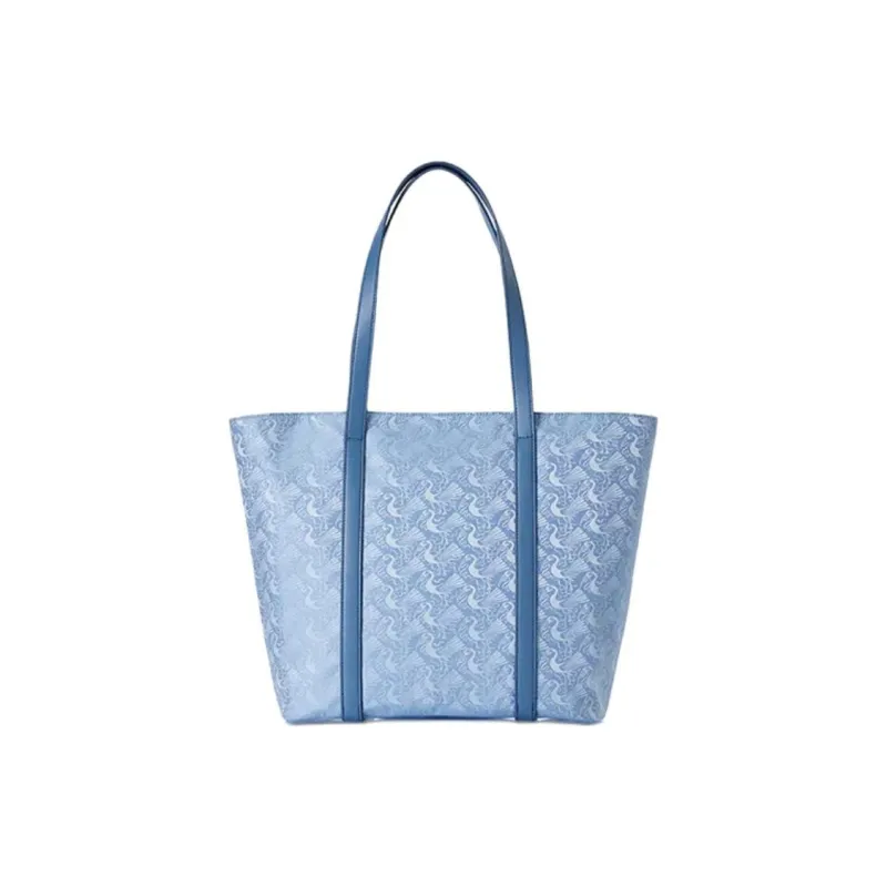 SAMSONITE V&A Collaboration LIBRA 2.0 Fabric, Synthetic Leather Tote Bag, Handbag, Shoulder Bag Women's Blue Print-3