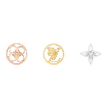 LOUIS VUITTON Metal Stud Earrings Women's Gold/Rose Gold/Silver