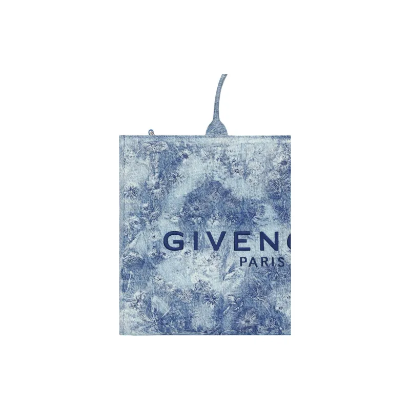 GIVENCHY G Tote Washed Denim Tote Bag, Shopping Bag, Handbag Medium Size Women's Medium Blue-3