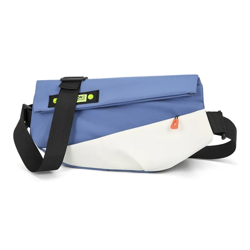 MOK Nylon Sling Bag Unisex Pure Black/Black/Green/Blue/Pink-10