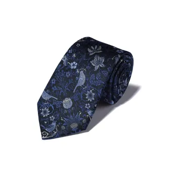 GIEVES CHARLES Mulberry Silk Business Casual Tie Men's