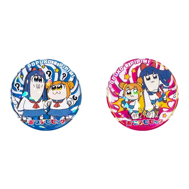 Crooked Melon Production Pop Team Epic And Pipi Mei Authentic Authorized Round Badge Badges-6