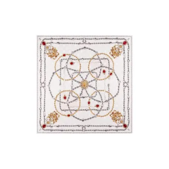 LOUIS VUITTON Lv Dynasty Pearls Silk Square