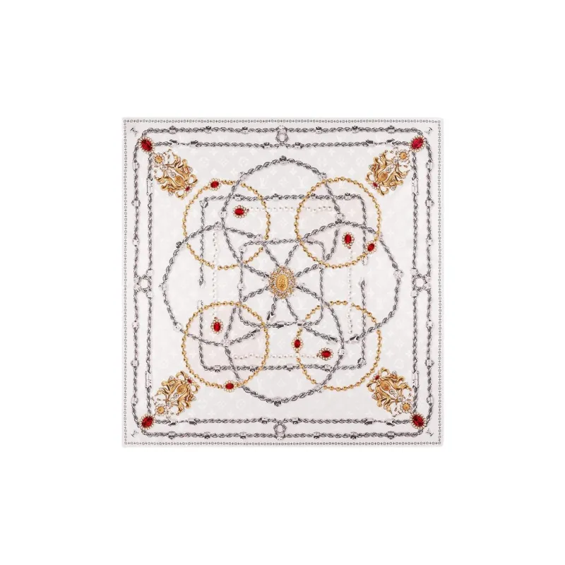 LOUIS VUITTON Lv Dynasty Pearls Silk Square-0