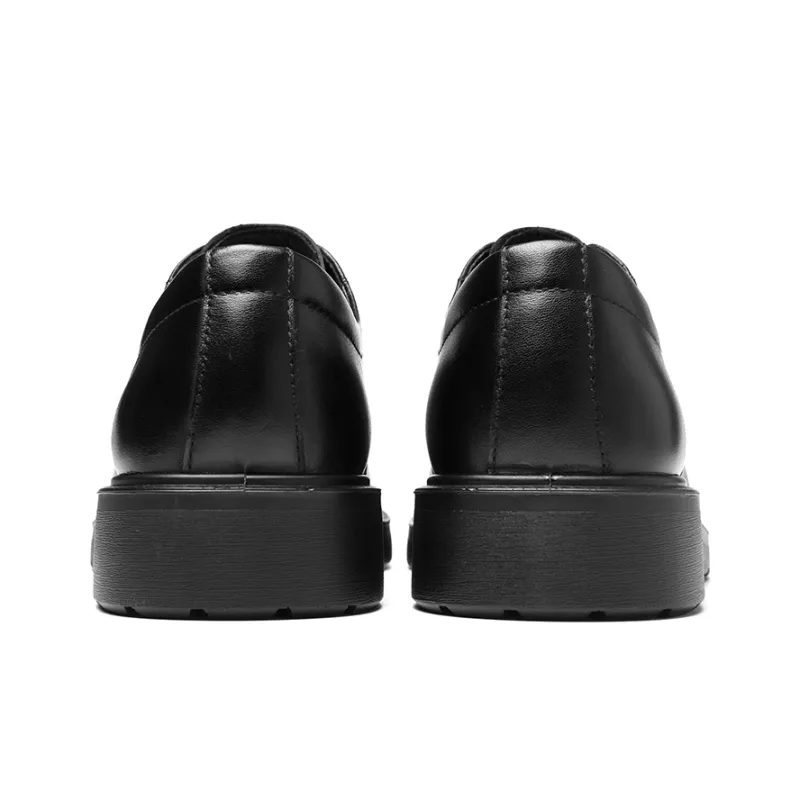 HLA Dress Shoes Men Low Top Black-3