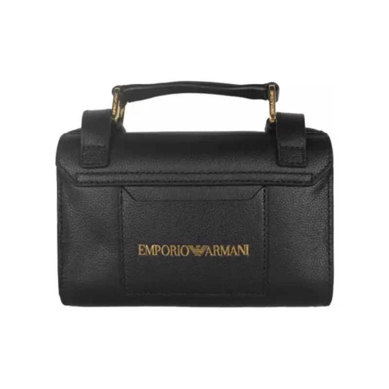 EMPORIO ARMANI Cow Leather Shoulder Bag Crossbody Bag Handbag Regular Women's Black-2