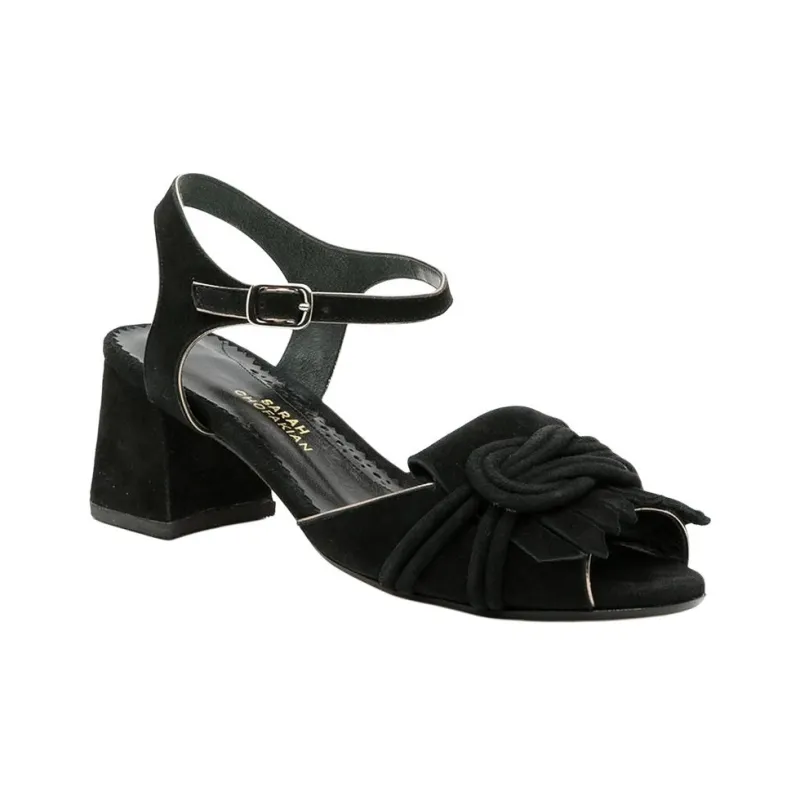 Sarah Chofakian Antoinette Strap Sandals 4cm Women's Black-2
