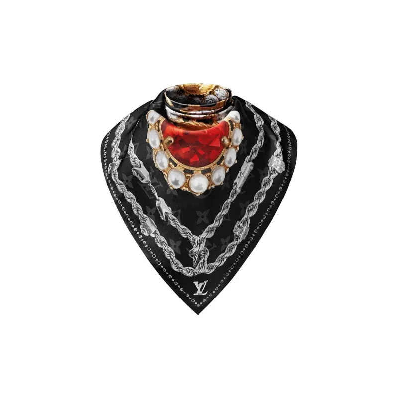 LOUIS VUITTON Lv Dynasty Brooch Silk Square-1