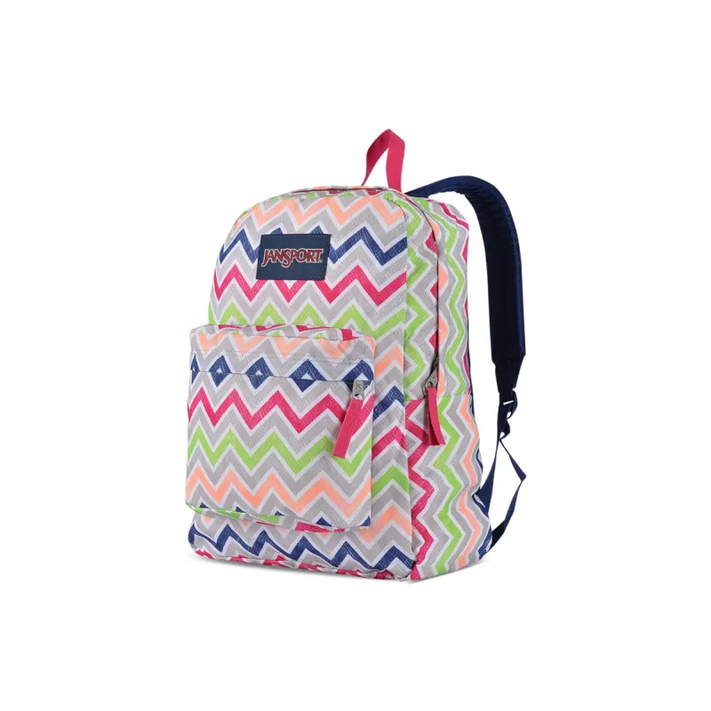 JanSport Fabric Sports Bag Computer Backpack Regular Unisex Wave Color Stripes-1