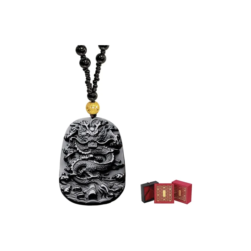 ZHOUBAIFU Obsidian Necklaces Unisex-6