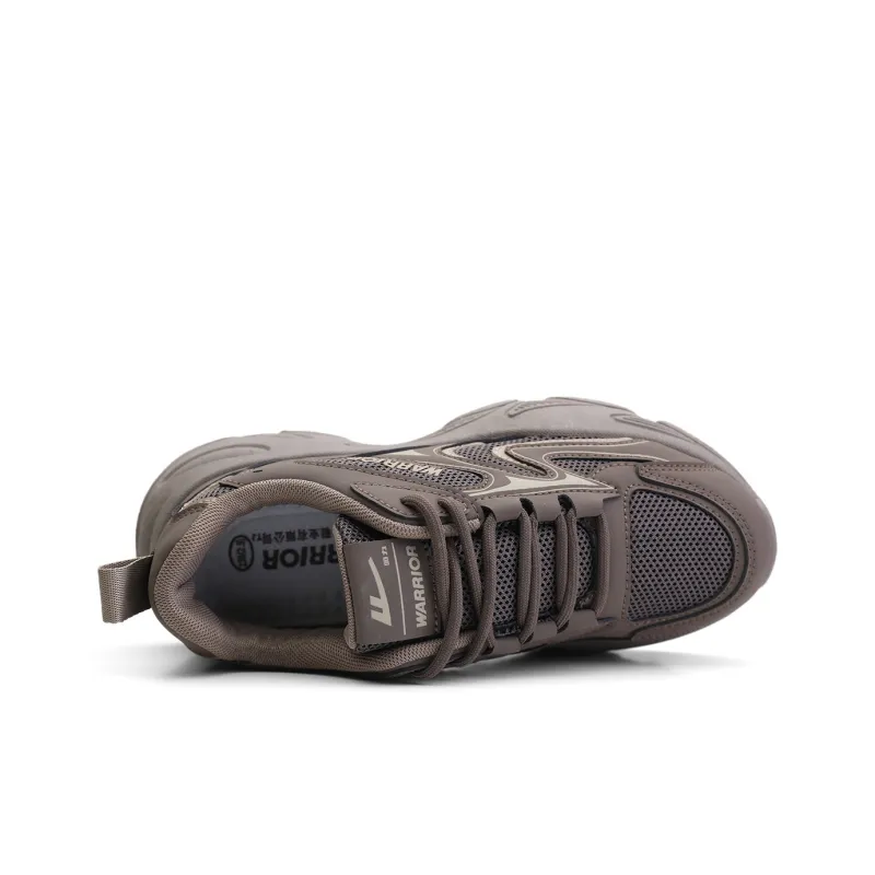 Warrior Mesh Casual Shoes Anti-Slip Wear-Resistant Breathable Lightweight Low-Top Chunky Sneakers Women's-3