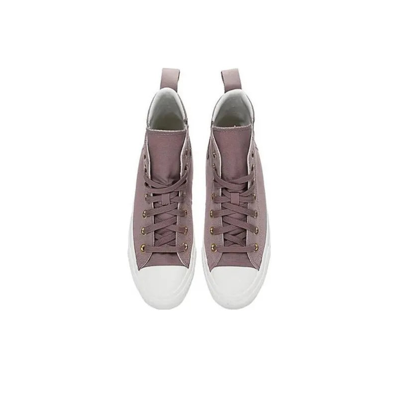 Converse Anti-Slip Wear-Resistant High-Top Canvas Shoes Unisex Taupe-2