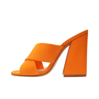 Schutz Slide Slippers 10.5cm Women's Orange
