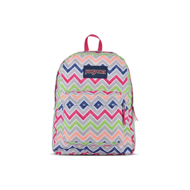 JanSport Fabric Sports Bag Computer Backpack Regular Unisex Wave Color Stripes-0