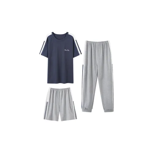MIIOW Pajama Set Men's Navy Blue