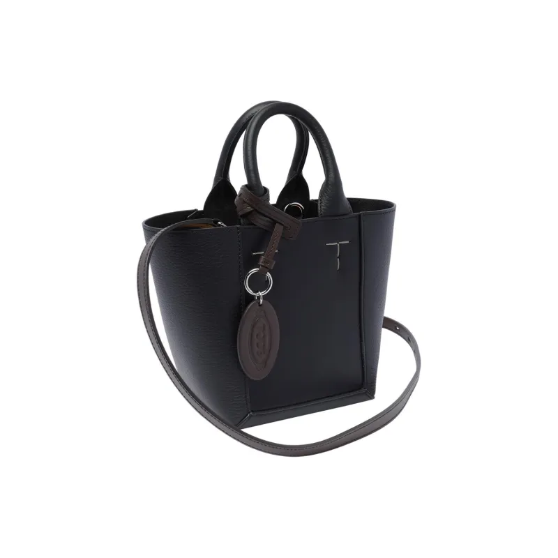 TOD'S Logo Pendent Panelled Tote Bag-1