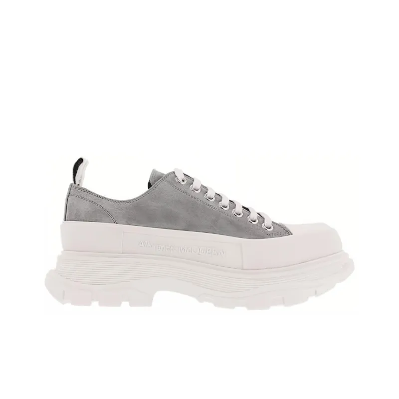 Alexander McQueen Tread Slick Low Top Platform Shoes Men's Gray-1