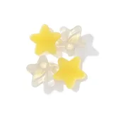 [Yellow White]Acetate Stars Hair Clip
