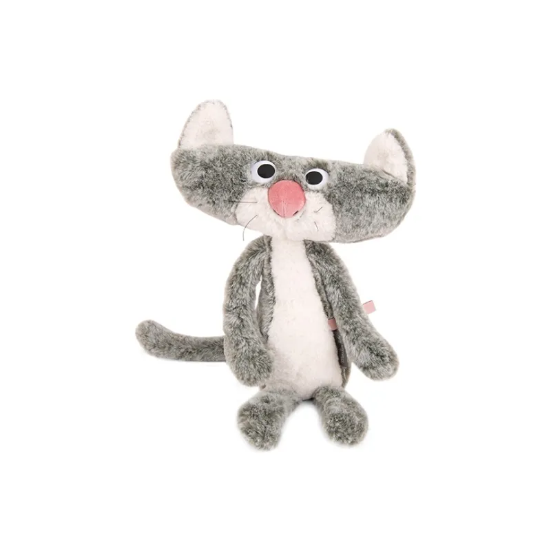 MOULIN ROTY BBF Flat Cat Dolls Plush Doll 37cm Height 37cm Length-0