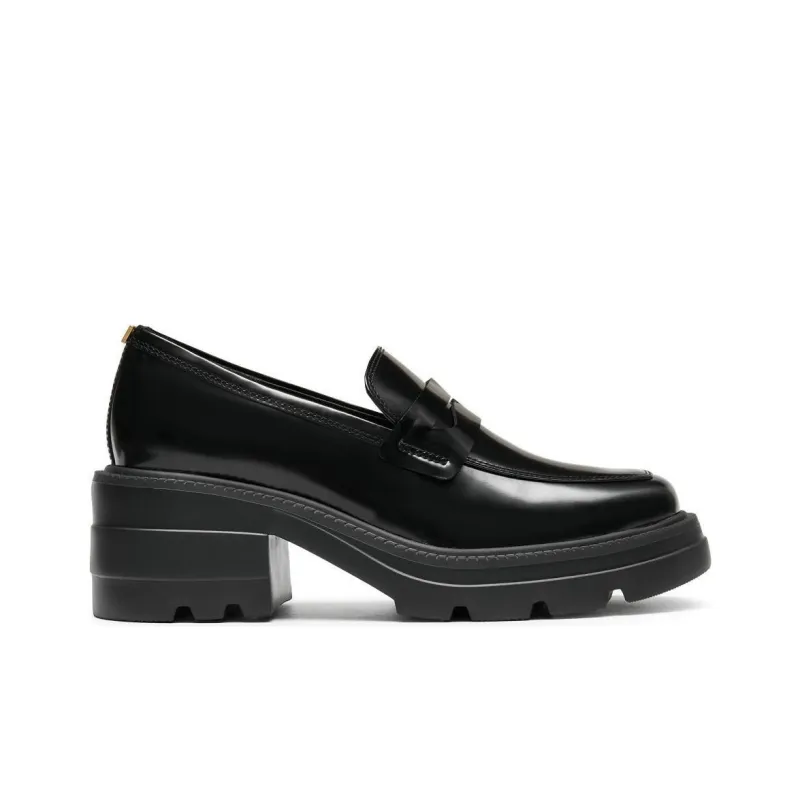 Staccato Shiny Loafers 7cm Women's Black-1