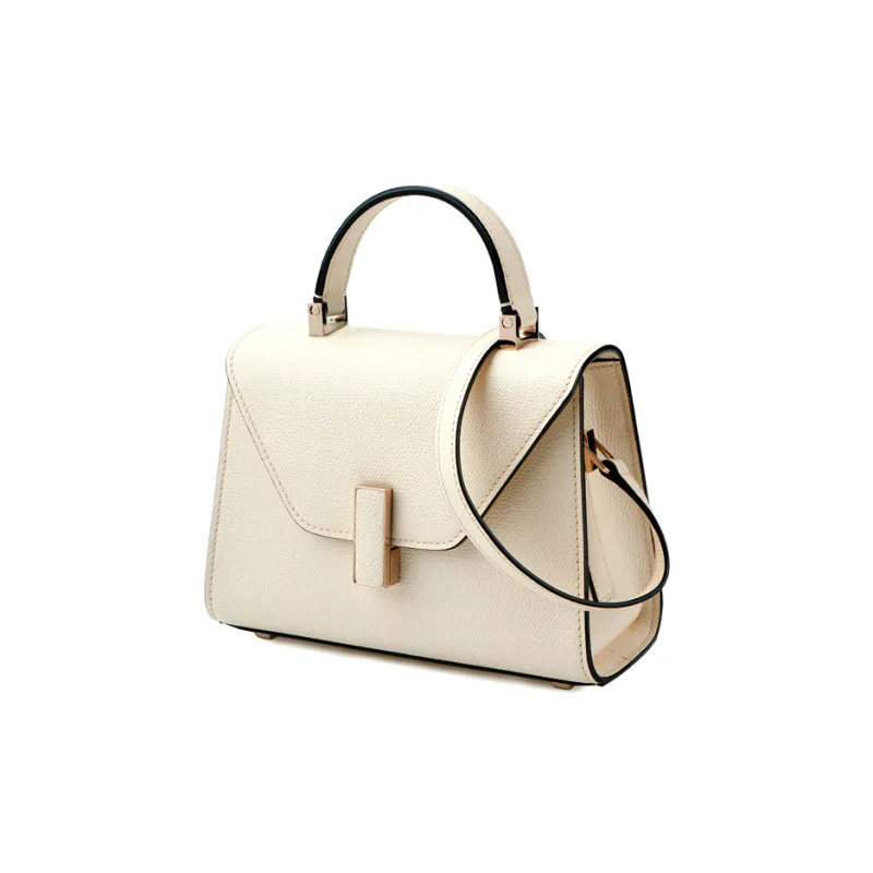 Valextra Iside Millepunte Calfskin Shoulder Bag, Crossbody Bag, Handbag Women's White-2