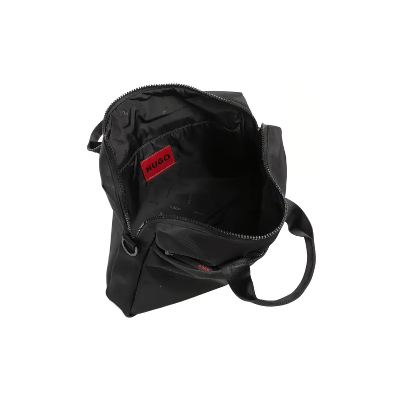 HUGO BOSS Recycled Material Briefcase, Portable Crossbody Bag, Shoulder Bag Men's Black-4