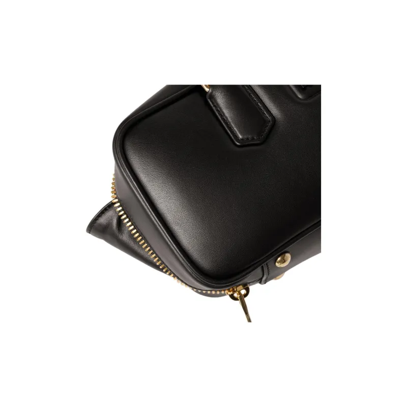 MIU MIU Arcadie Series Calfskin Bowling Bag, Shoulder Bag, Crossbody Bag, Handbag Tubas Women's Black-3