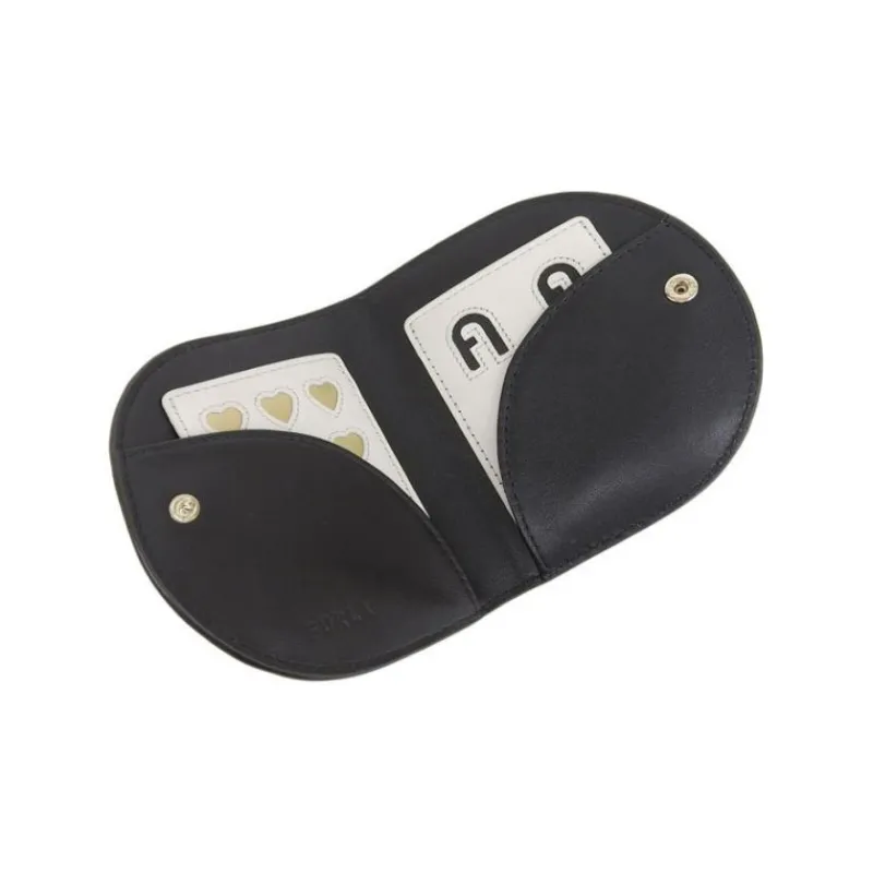 Furla Leather Card Holder Women's Champagne-4