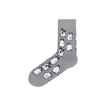 H&M Knee-High Socks Men's 1 Pack Gray/Penguin