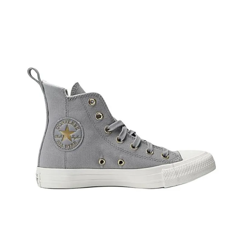 Converse Chuck Taylor All Star Non slip Lightweight High Top Skateboard Shoes Unisex Gray-1
