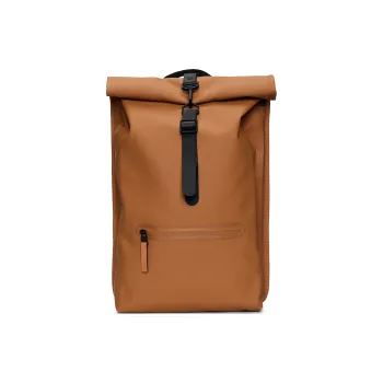 Rains Polyester Backpack Unisex Brick Orange/Dune Yellow/Dark Brown/Bay Blue/Rose Pink Gold/Khaki Green/Black
