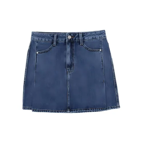 GUESS Denim Short Skirts Women's DBL- Dark Blue